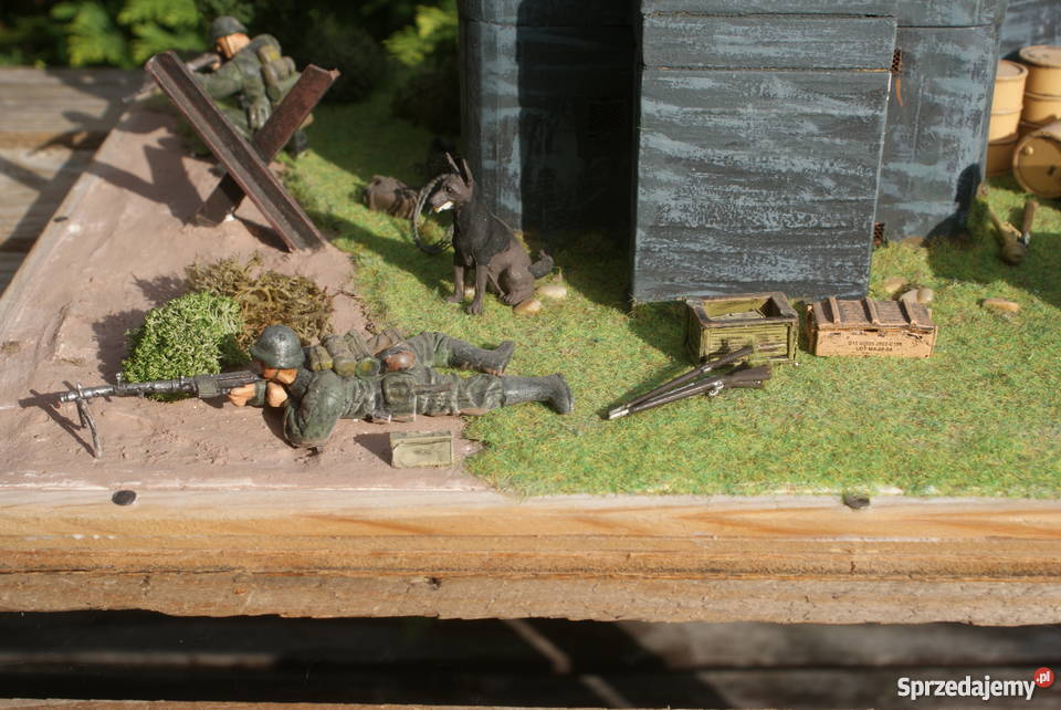 Diorama makieta militarna obrona bunkra Warszawa