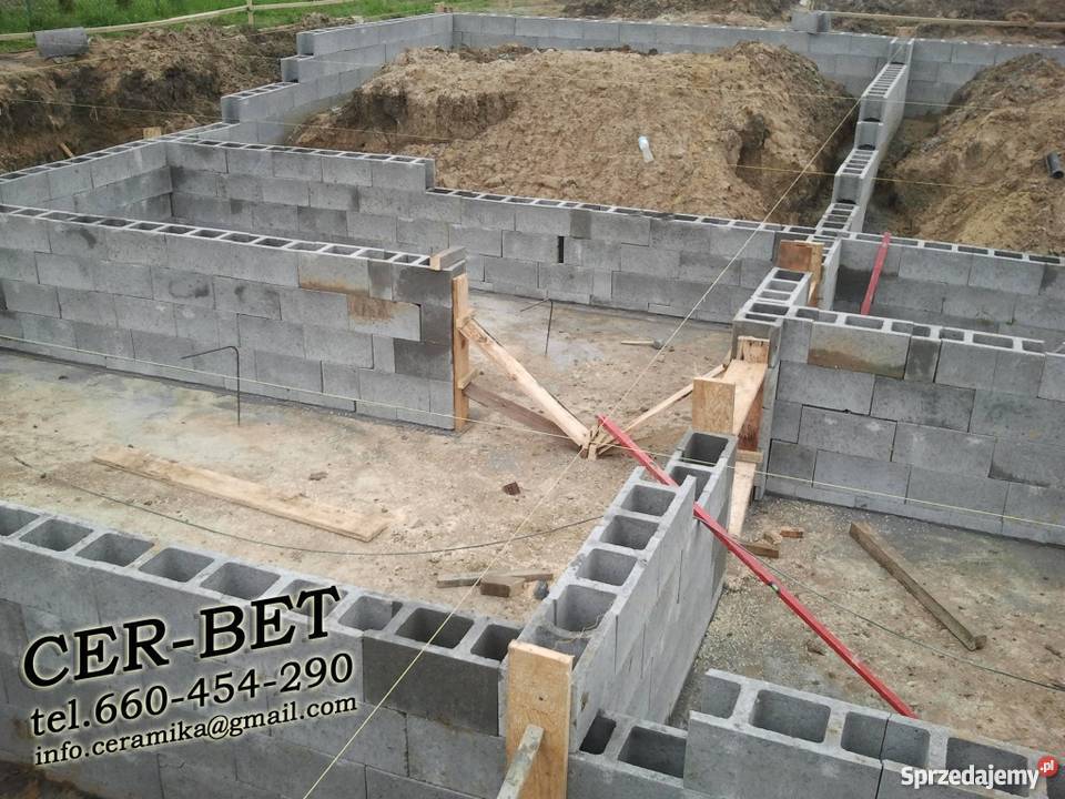 KSZTAŁTKA FILAROWA pustak bloczek szalunkowy podkarpackie