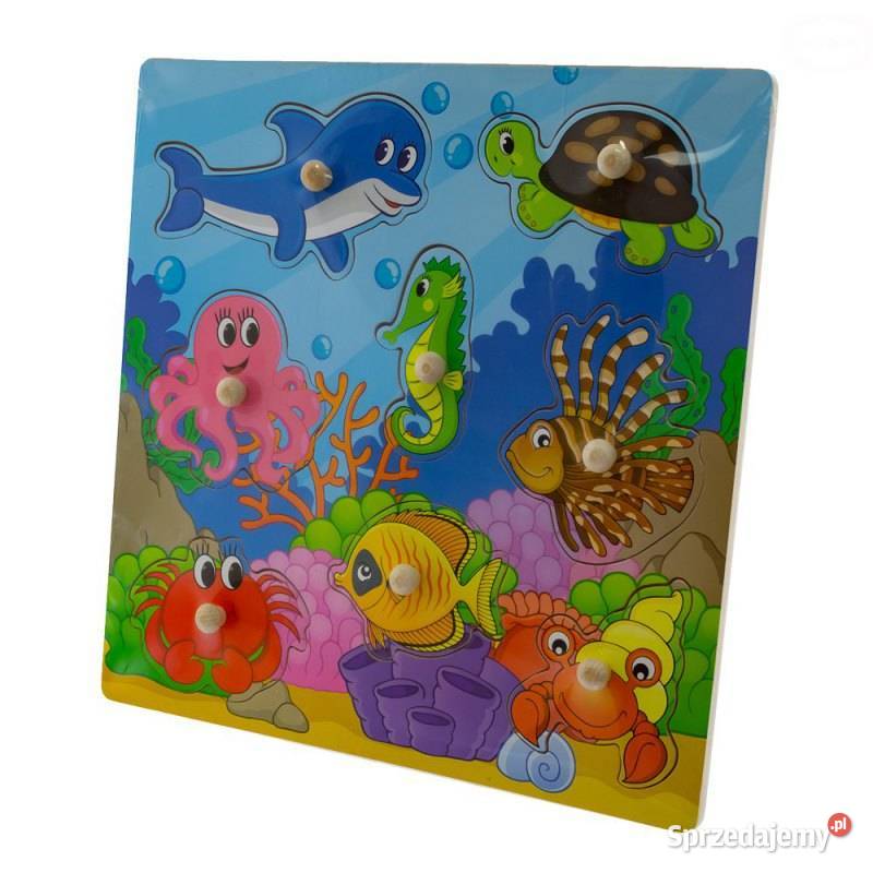 Drewniane puzzle 30x30 OCEAN II 8 elementów Bielsk Podlaski