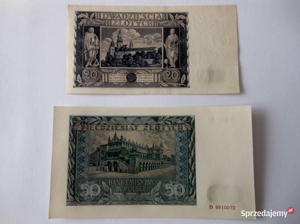 Cztery ciekawe polskie banknoty warmińsko-mazurskie Bartoszyce