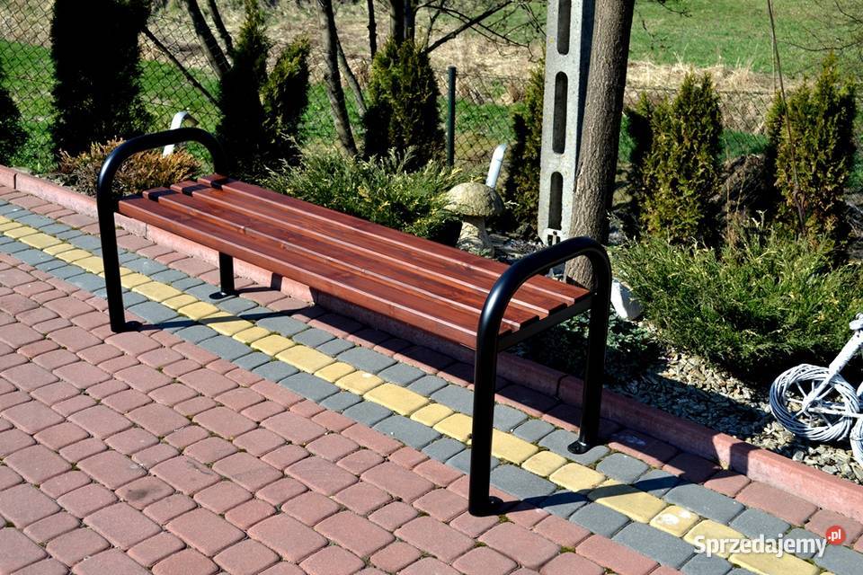 Ławka Parkowa bez oparcia Ogrodowa z rury Ogród Wyszków