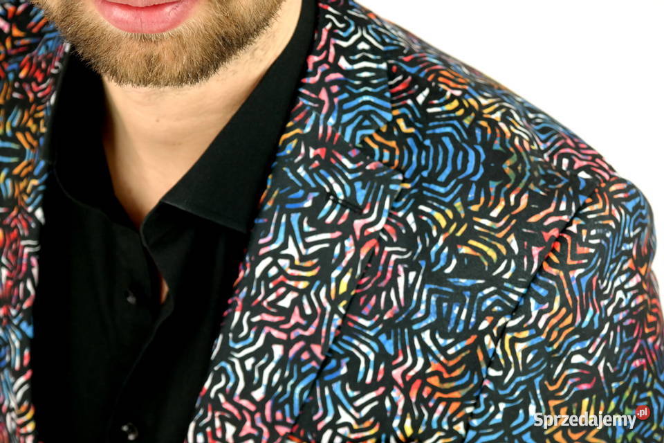 GIOVANNI PERA Marynarka Męska D804 kolorowa Ostrów Wielkopolski