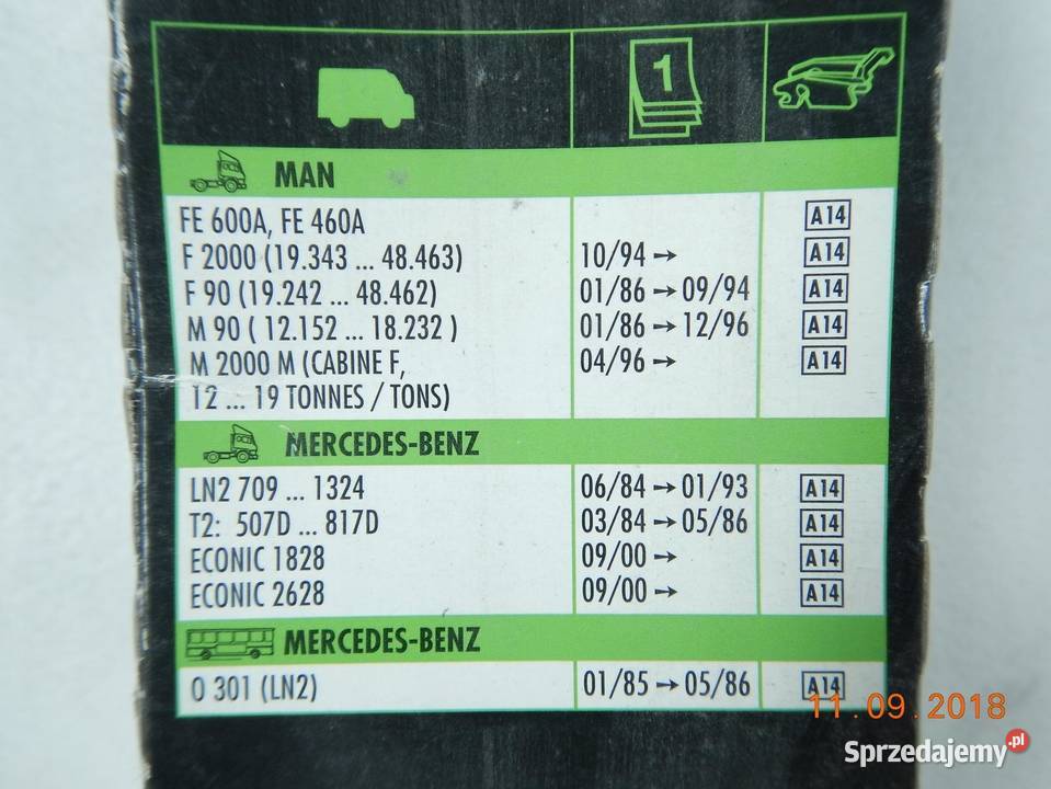 PIÓRO WYCIERACZKI PRZÓD DAF FIAT IVECO MAN