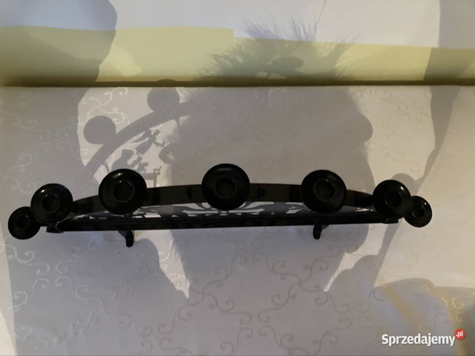 Świecznik Metalowy Łuk z Wizerunkiem Górnika Pozostałe śląskie Czerwionka-Leszczyny