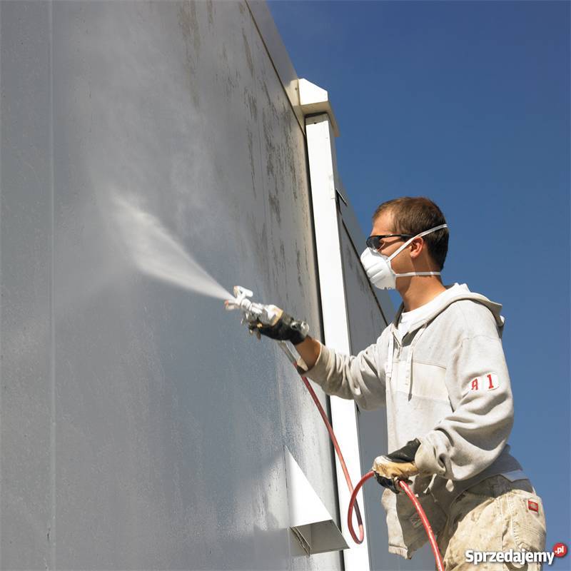 Malowanie natryskowe elewacje domy gladzie