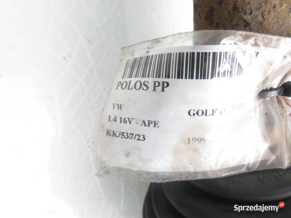 PÓŁOŚ PRAWA VW GOLF IV 14 16V Układ napędowy sprzedam