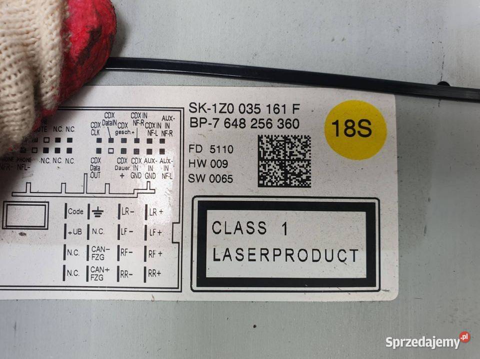 RADIO SKODA OCTAVIA II 1Z0035161F Lipno
