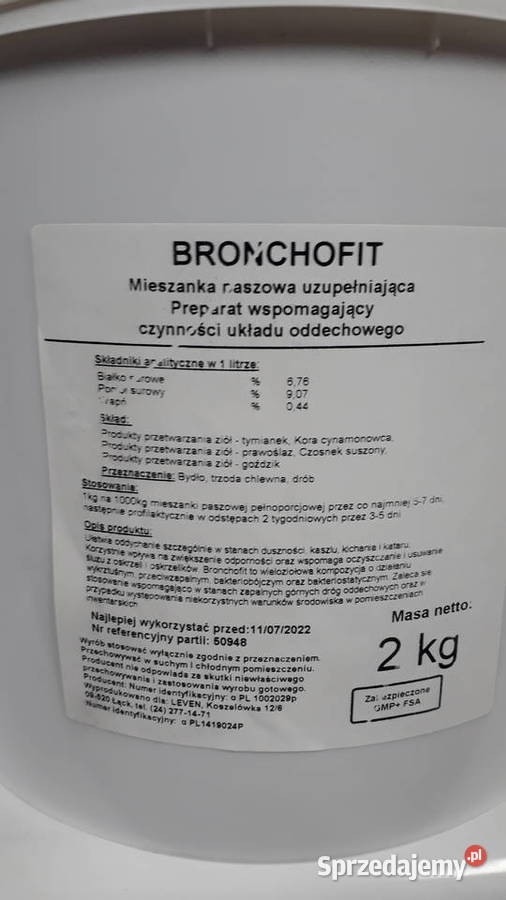 BRONCHOFIT KASZEL płuca trzoda bydło drób konie wielkopolskie