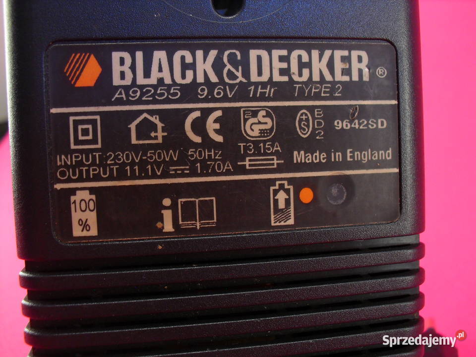 Ładowarka BLACK DECKER A 9255 do wiertarki