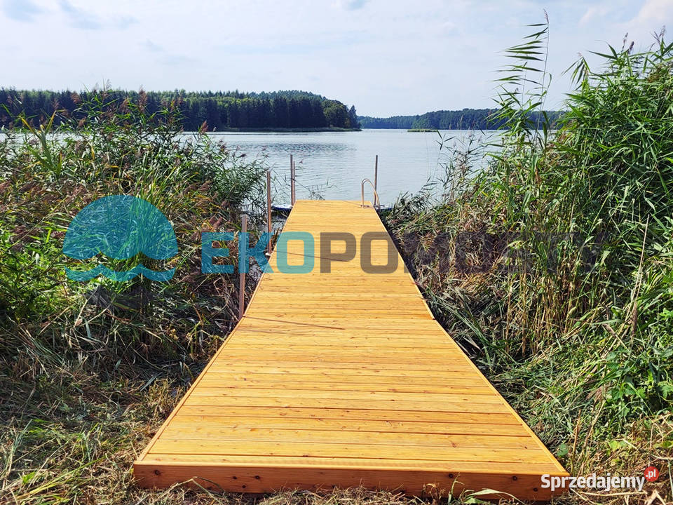 Pomost pływający 12m długi 24mkw modrzew Drawsko Pomorskie