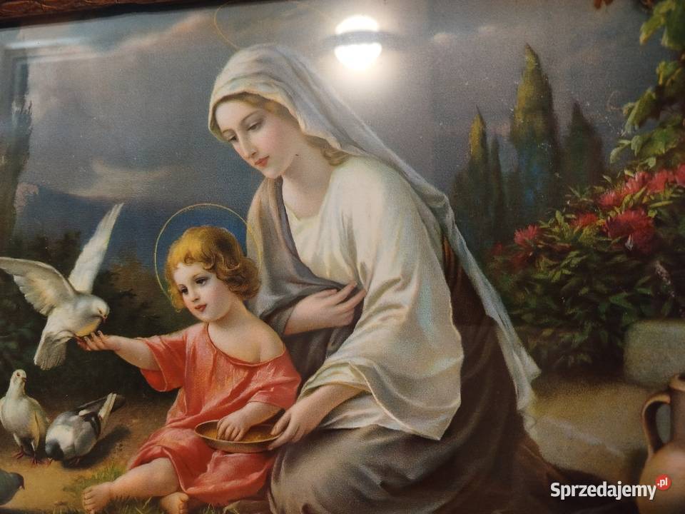 Rarytas Obraz Giovanni Madonna Jezus Antyk 1914 zachodniopomorskie Szczecin