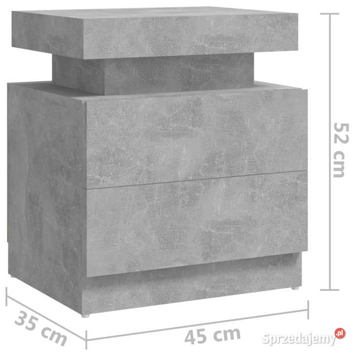 Szafka nocna szarość betonu 45x35x52 WM326853 Warszawa