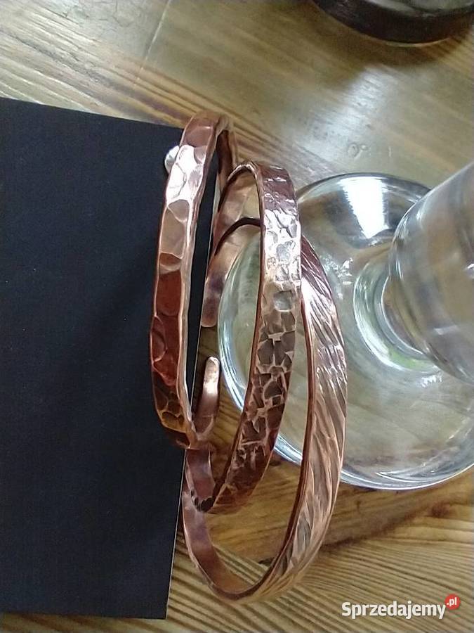 Bransoletka kuta czysta miedź rękodzieło Łódź