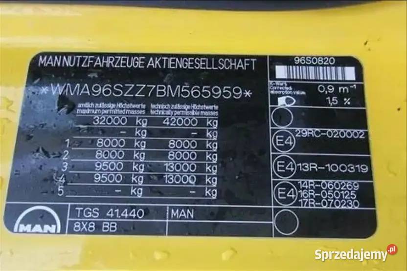 MAN TGS wywrotka 8x8 Napęd 2 lub więcej osi Warszawa