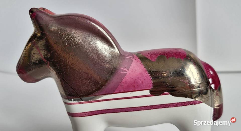 Figurka Konik Koń ceramiczny ręcznie malowany Sierakowice
