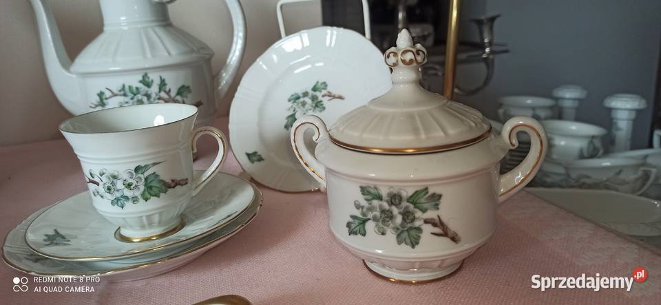 Cukiernica Z manufaktury BG Kjbebham Denmark1952 Porcelana i szkło pomorskie Gdańsk