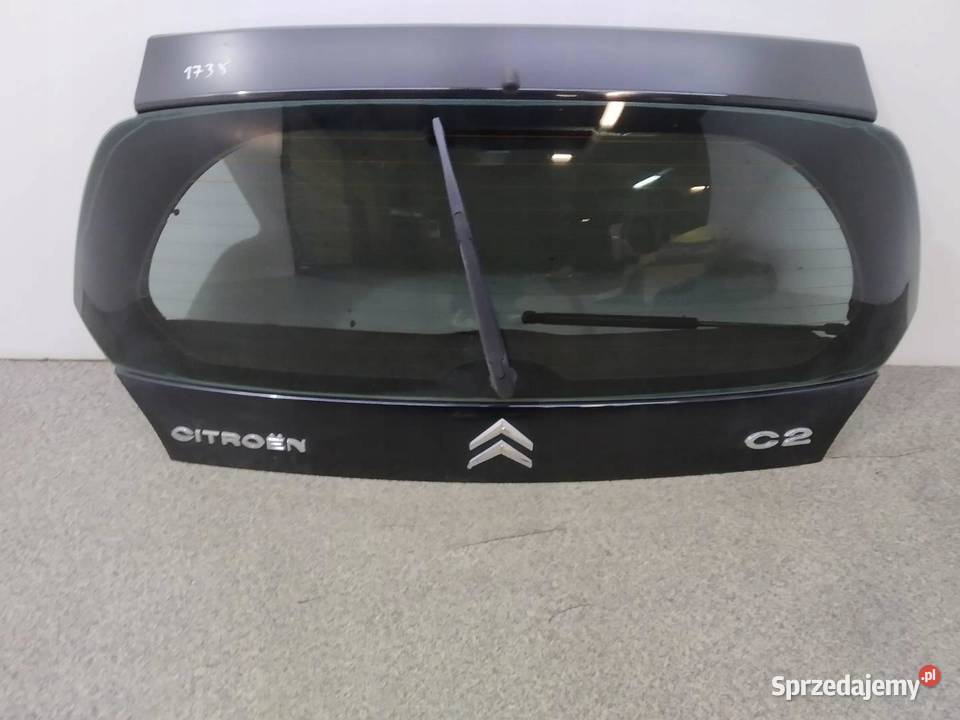 KLAPA TYŁ SZYBA CZARNA Citroen C2 I 20032009