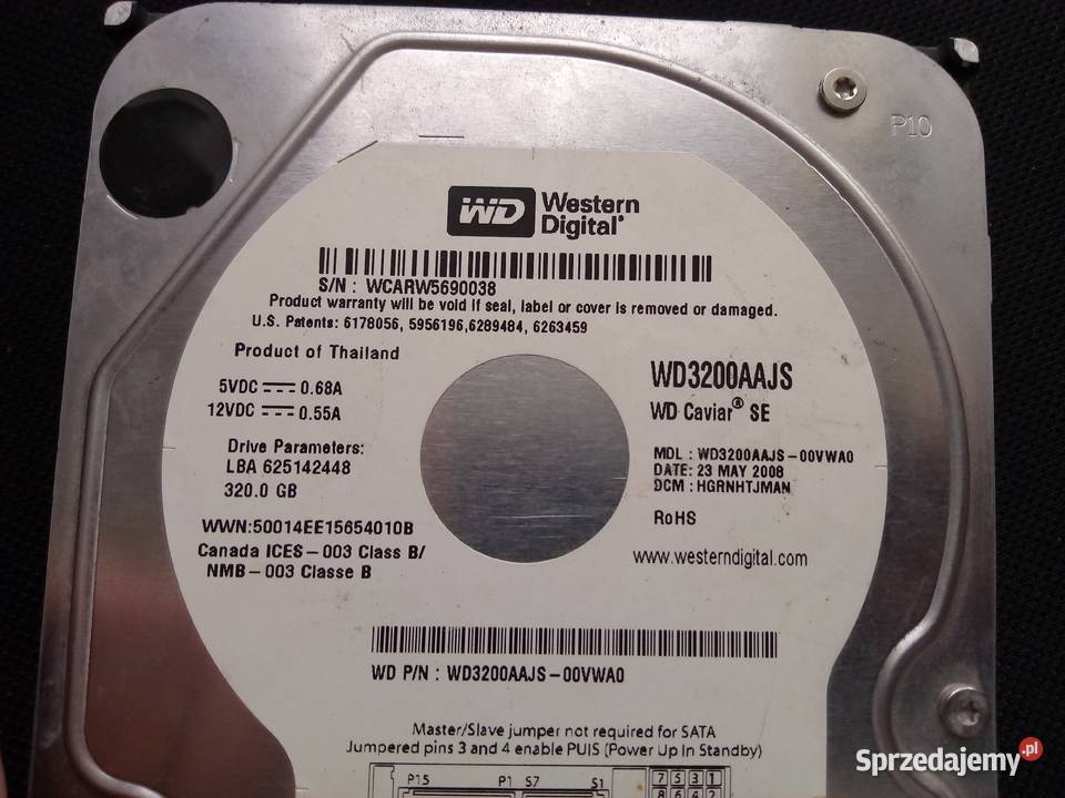 Dysk WD Western Digital 320GB HDD 35 cala SATA Starogard Gdański sprzedam