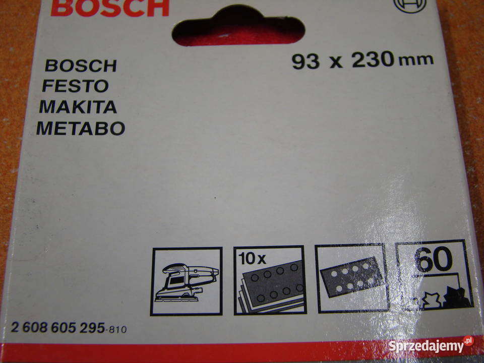 Papier ścierny BOSCH Granulacja 60 93 x 230 mm Bielsko-Biała