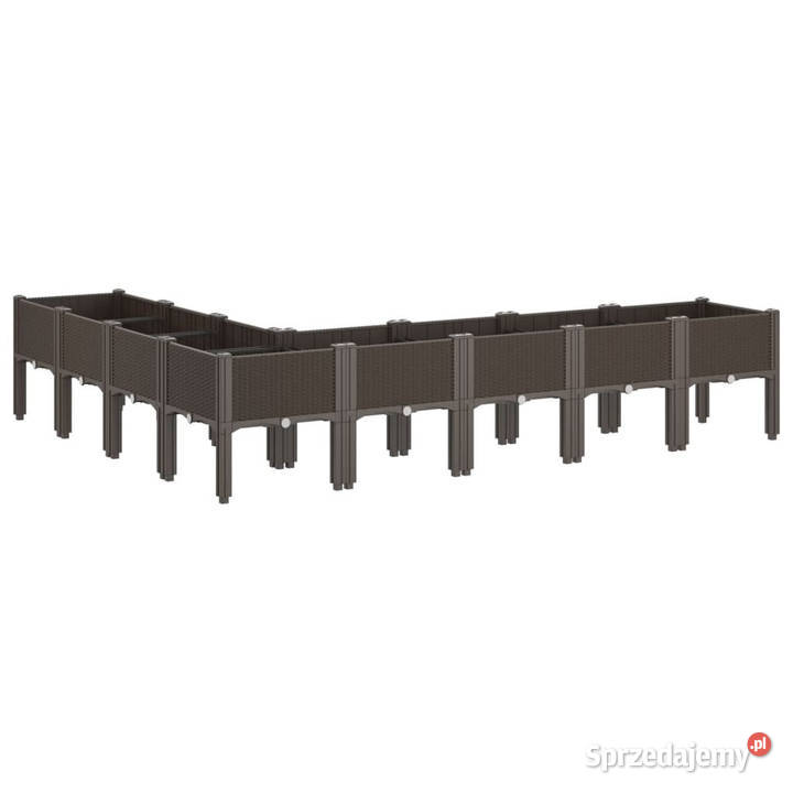 Donica ogrodowa z nóżkami brązowa 200x160x42 PP Warszawa sprzedam