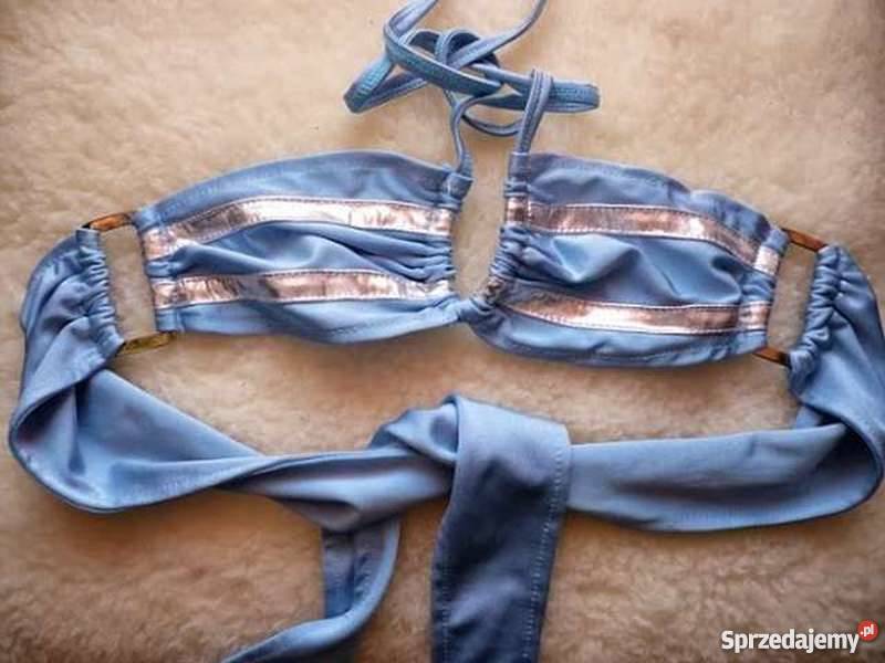 niebieski srebrny strój kąpielowy bikini S 36 M Inowrocław
