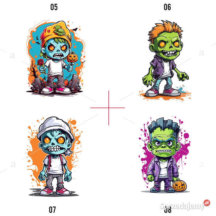 Gotowe Grafiki i Kliparty Halloween do Drukarni sprzedam