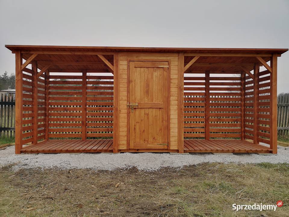 Drewutnia 2 x15m domek 15 x 15m drewutnia 2 x