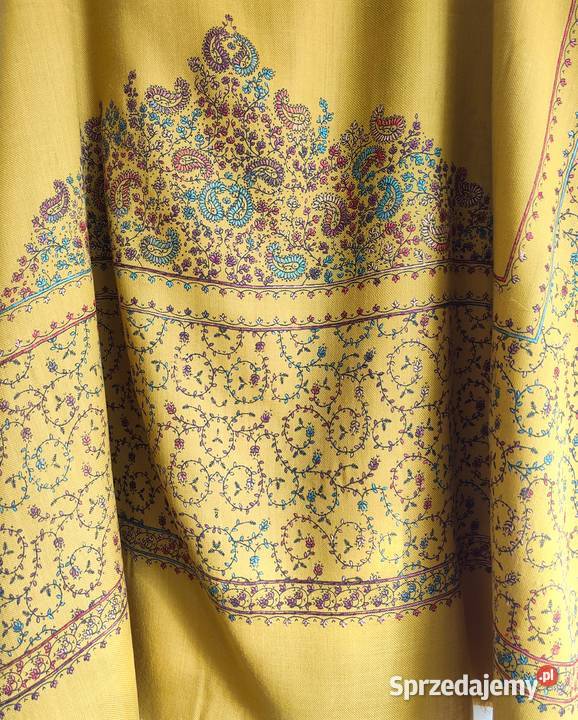 Duży szal orientalny indyjski haftowany haft Pozostałe zachodniopomorskie Szczecin