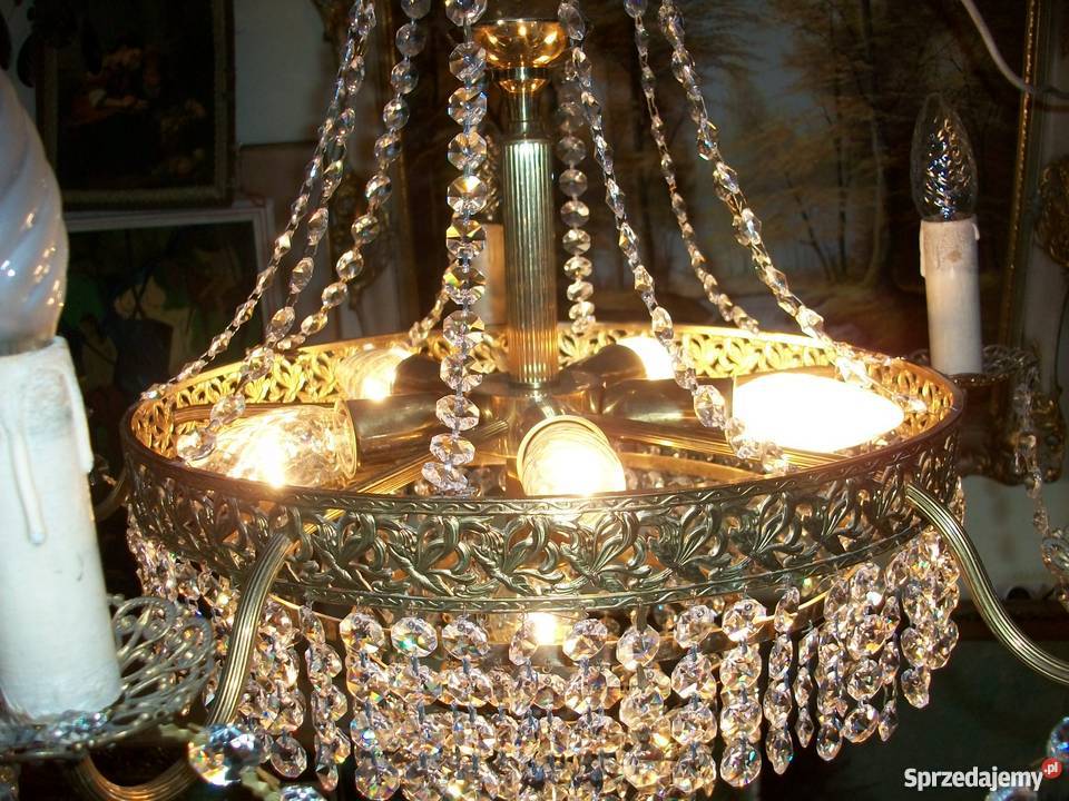 ŻYRANDOL KRYSZTAŁOWY KASKADOWYGRUSZKA 74x 80 Topólka