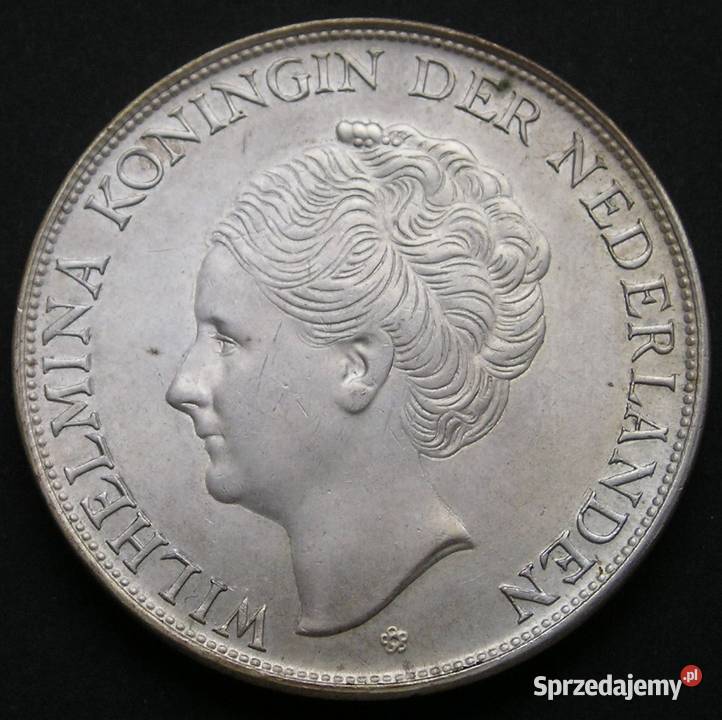 Curacao 2 12 gulden 1944 Wilhelmina SREBRO stan Łódź