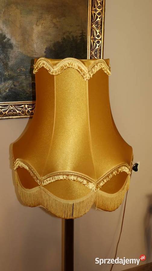 Unikatowa Stojąca Drewniana Dębowa Lampa Lata Ziębice