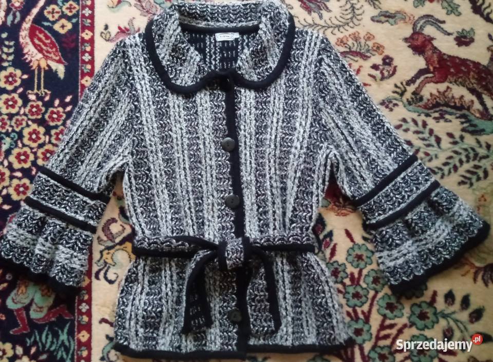 Wełniany sweterkardigan na guziki L Łódź sprzedam
