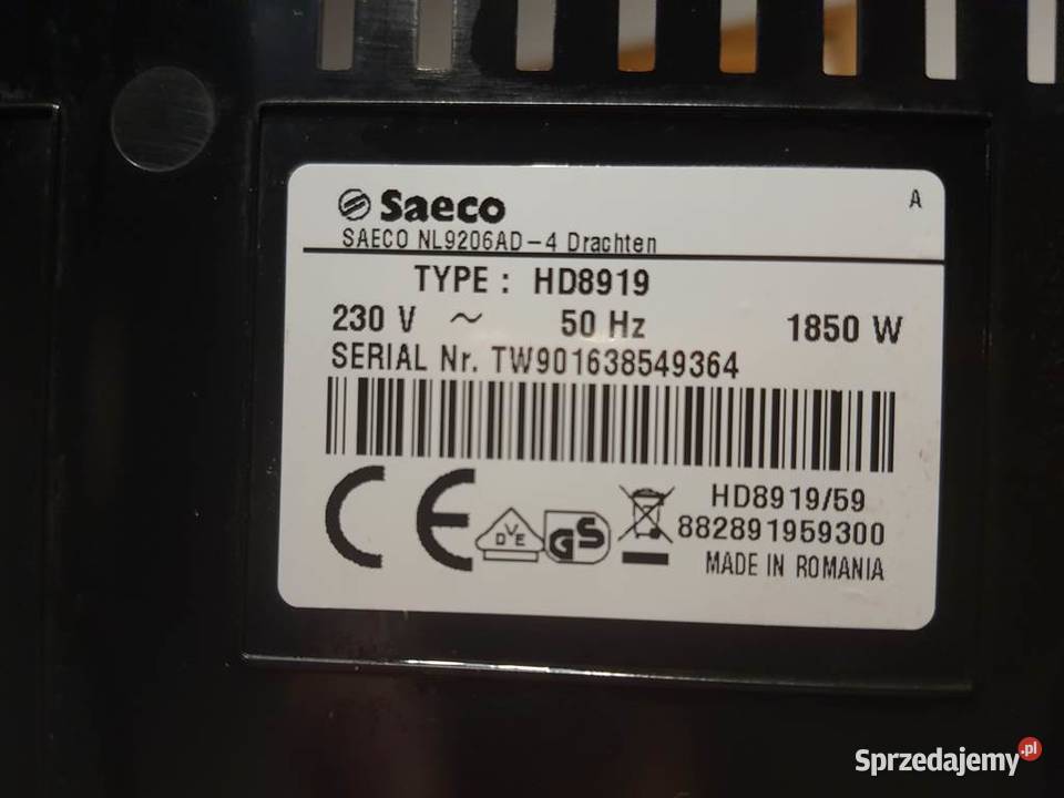 Ekspers do kawy Saeco HD8919 AGD drobne