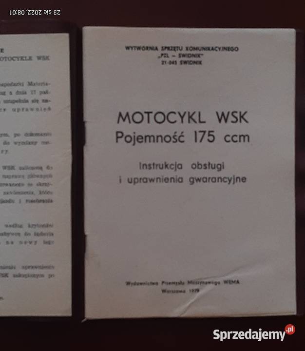 Instrukcja obsługi i uprawnienia gwarancyjne WSK mazowieckie Bodzanów