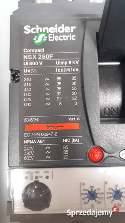 Wyłącznik Schneider NSX 250F FALOWNIK SKRZYNKA Wysokie Mazowieckie