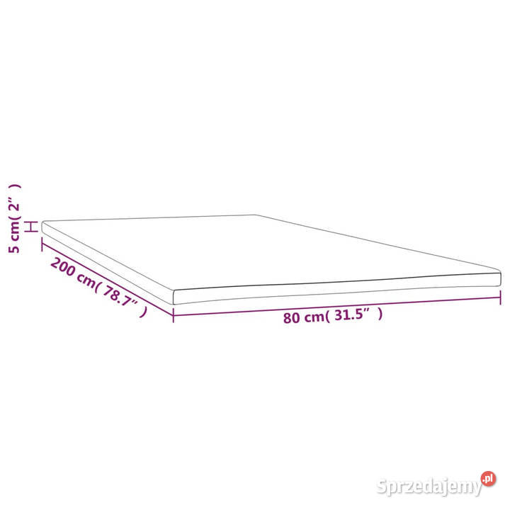 Nakładka na materac 80x200x5 WM347905 Warszawa