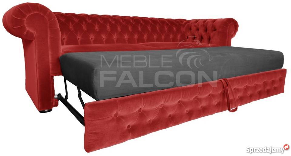 Pikowana sofa Chesterfield Elizabeth z funkcją kolorowy Warszawa