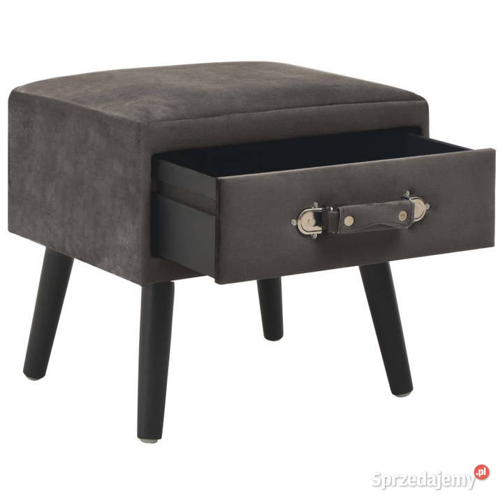 Szafki nocne 2 szare 40x35x40 aksamitne WM276386 Warszawa sprzedam