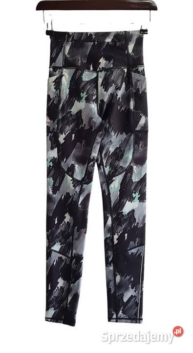 Damskie sportowe spodnie legginsy czarne