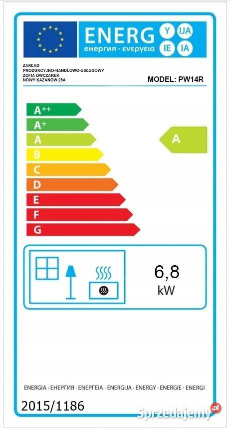 PIEC PIECYK KOMINEK ECO STALOWY KOZA W14 7KW małopolskie