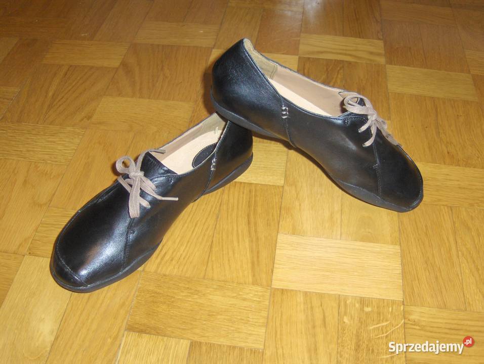 Półbuty CLARKS Felicia Vale Skóra Czarne 4041 26.5cm Łódź
