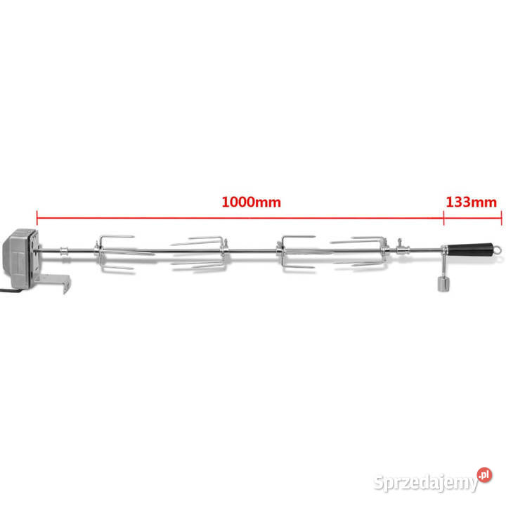 Rożen do grilla z silnikiem 1000 mm stal WM42247 mazowieckie Warszawa