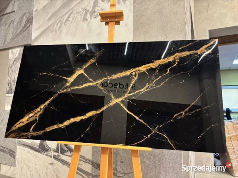 Gres płytka 60x120 czarny poler black gold