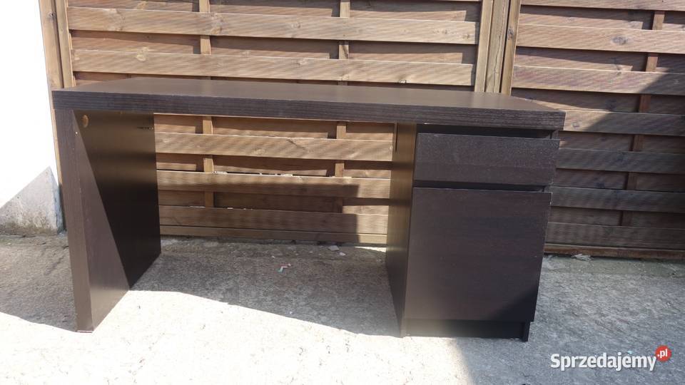 Biurko IKEA Malm czarnobrąz WYPRZEDAŻ