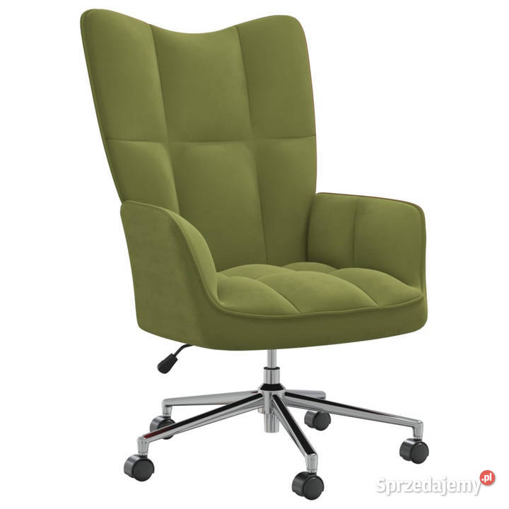 Fotel jasnozielony obity aksamitem WM328164 Warszawa