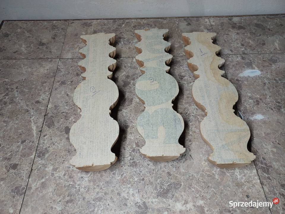 3 tralki elementy ozdobne obudowy zegara ślązak Tczew