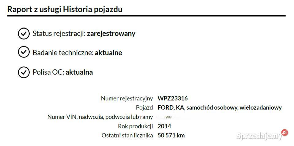 Sprzedam Ford KA 2014 Grabowo