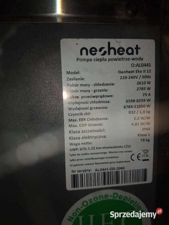 Pompa ciepła Neoheat EKO 2 12kW split Do sprzedam