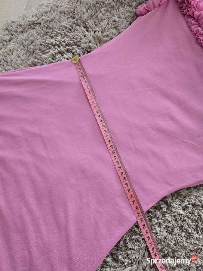 Sukienka z Siateczki koktajlowa różowy Spódnice i sukienki Rybnik