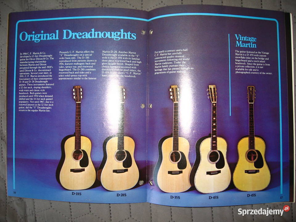 Martin 1981 guitar catalog katalog gitar pomorskie Kępice sprzedam